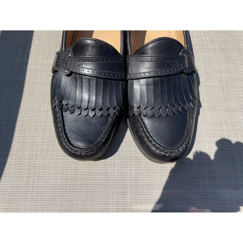 Allen Edmonds Springvale Mens Black Leather Kiltie Loafers Dress Shoes Size 9